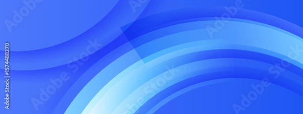 Obraz Abstract blue curved shapes suitable for backgrounds, digital art, presentations, and web design projects. Versatile, modern, and visually striking visuals.