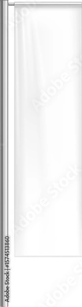 Fototapeta White Waving Flag