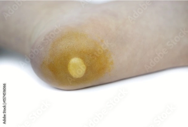 Fototapeta Close-Up of a Callus or Corn on a Human Heel