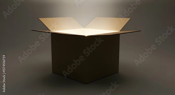 Obraz Open box with light