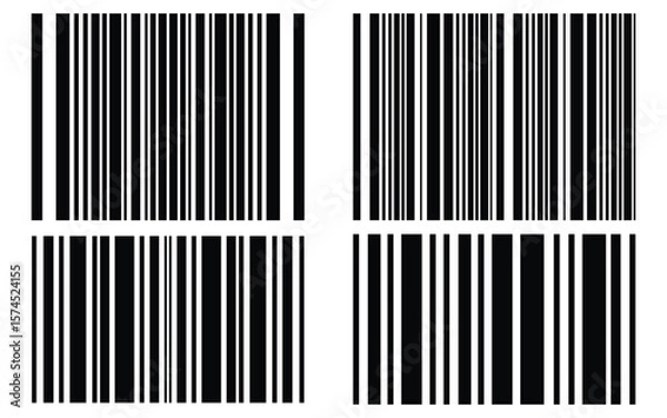 Fototapeta Barcode Universe: Aesthetic Collection of Linear Codes for Digital Commerce