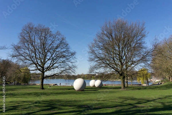 Obraz Wiese, Kugeln, Aasee Münster