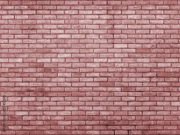 Obraz pale red toned brick wall  repeating pattern