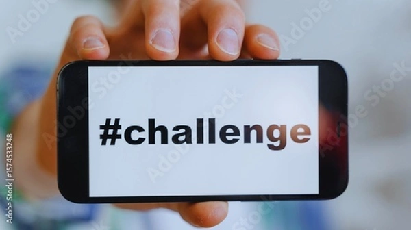 Fototapeta Hand holding tablet showing online business keywords like news and sale