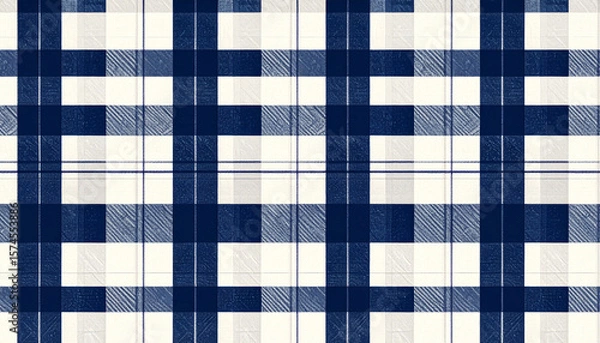 Fototapeta Seamless pattern of minimal navy and white color palette