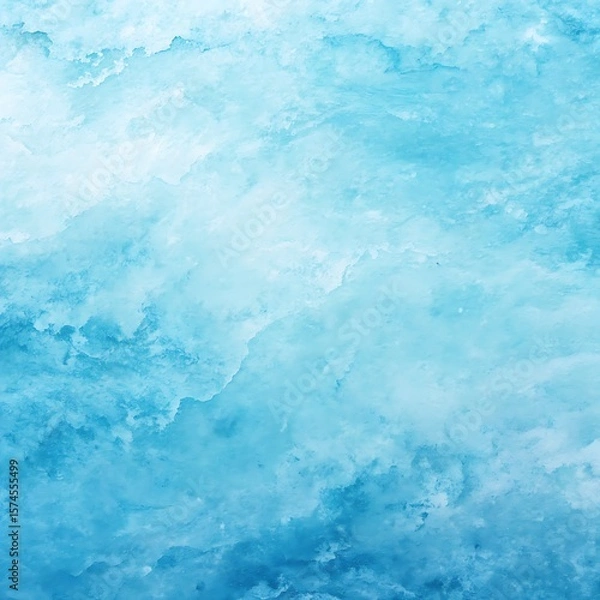 Obraz Abstract cerulean blue watercolor wash texture background wallpaper. Copy space, cold ice color art, contemporary artistic backdrop
