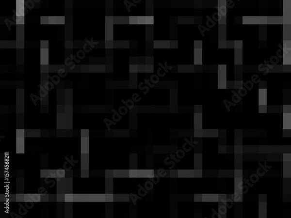 Obraz 抽象的なパターン背景　迷路模様　幾何学模様
