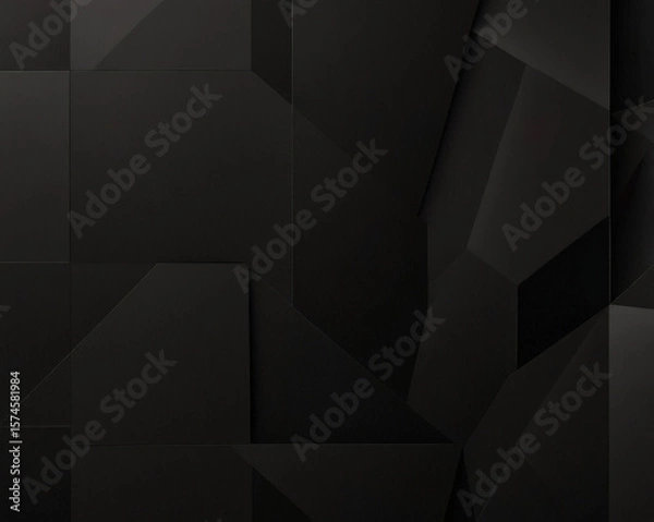 Fototapeta Intricate interplay of shadows and shapes in a dark geometric landscape inviting contemplation and creative inspiration