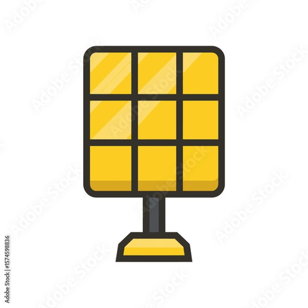 Obraz Solar panel provides clean energy renewable source isolated.