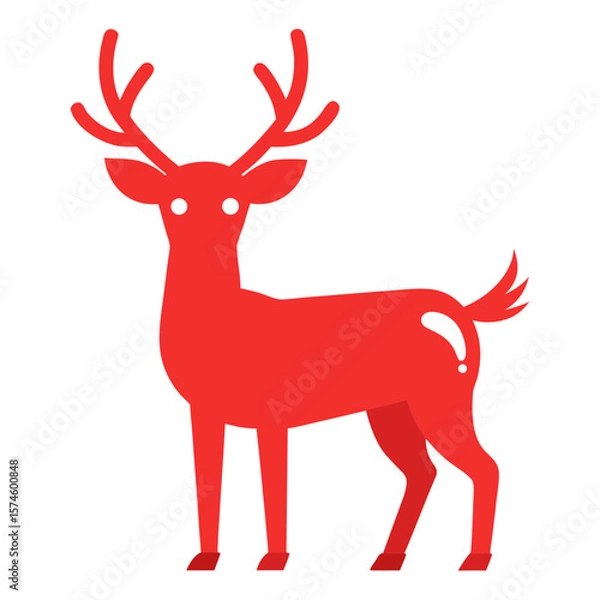 Obraz Reindeer icon  perfect for holiday projects, seasonal designs, and microstock downloads in vector format.
 