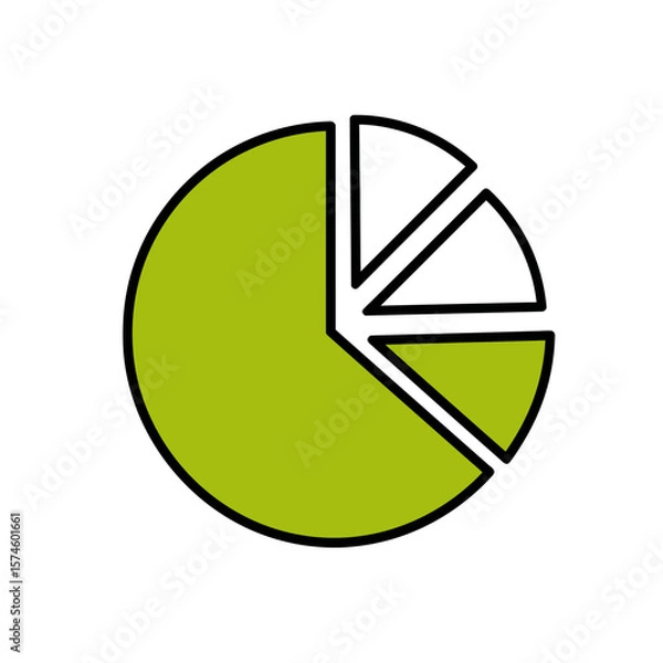 Obraz Chart visualizes data distribution in business presentation backdrop