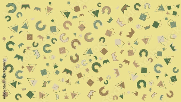 Fototapeta Pastel yellow geometric abstract pattern. Vector illustration for presentation, creative project, and poster.
