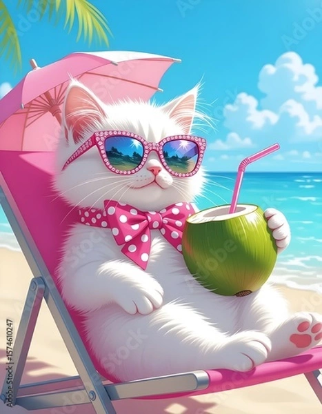 Obraz kitten on the beach