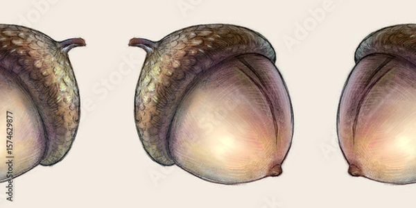 Obraz Acorn Seamless Pattern
