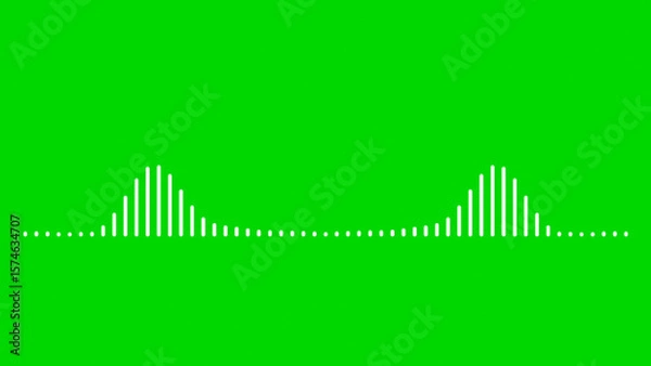 Obraz Audio visualizer spectrum image with green screen 