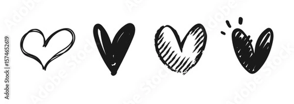Obraz HAND DRAWN HEARTS 3
