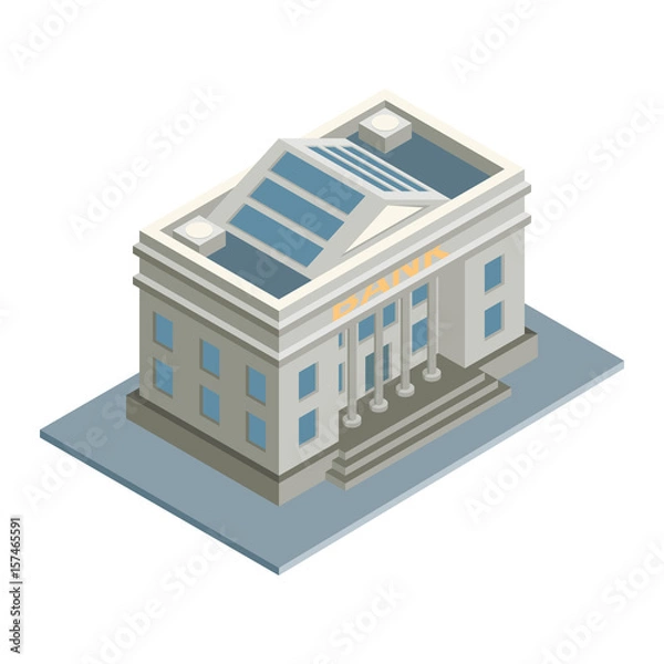 Fototapeta isometric  building icon