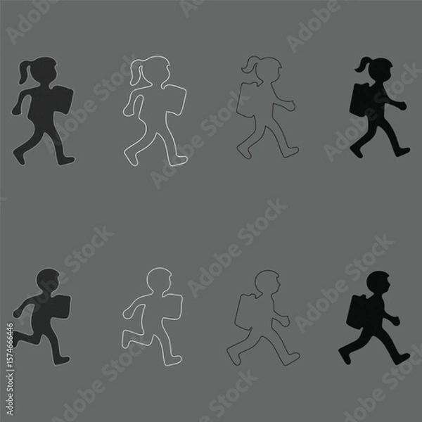 Obraz School kid vector illustration