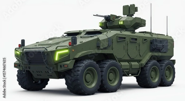 Obraz Military Armored Vehicle: 6x6 Combat Machine Design