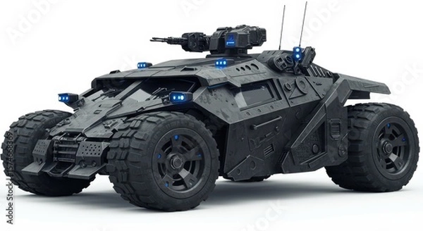 Obraz Futuristic Armored Combat Vehicle: A 3D Render of a Military Machine