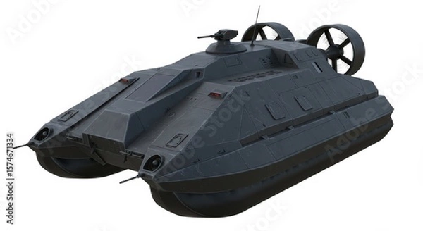 Obraz Futuristic Hovercraft Military Vehicle Design