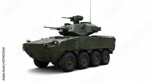 Obraz Modern Military Armored Vehicle: 6x6 Wheeled Combat Machine