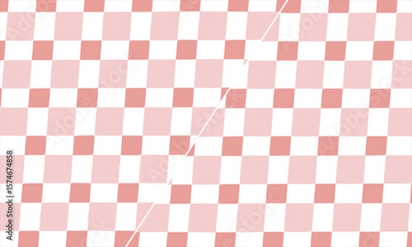 Obraz Red and White Checkered Seamless Pattern Minimal Geometric Background