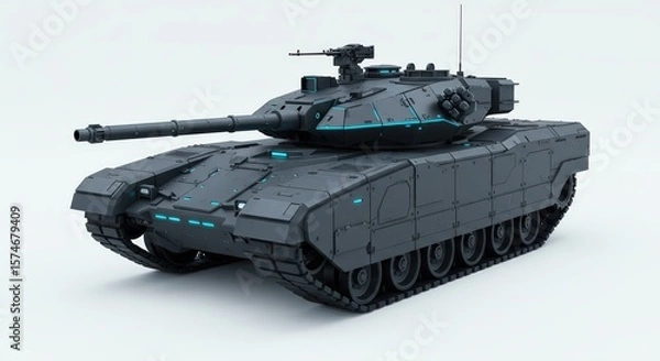 Obraz Futuristic Military Tank: Advanced Warfare Vehicle Design