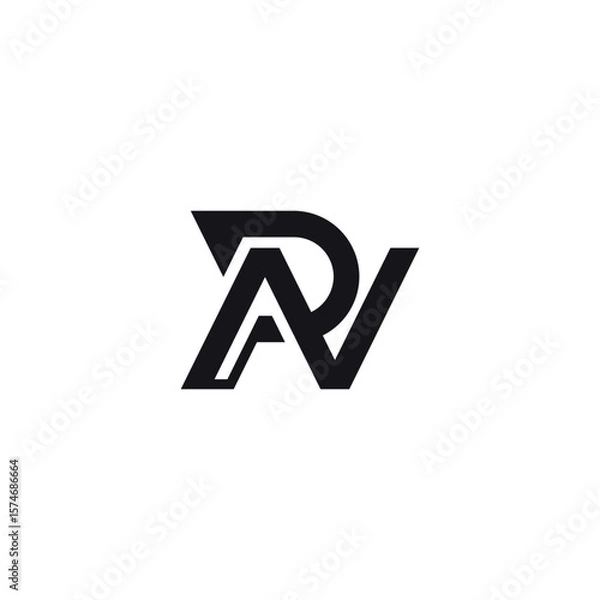 Obraz Alphabet N and P Letter Monogram Logo Design. Initial Vector Template.