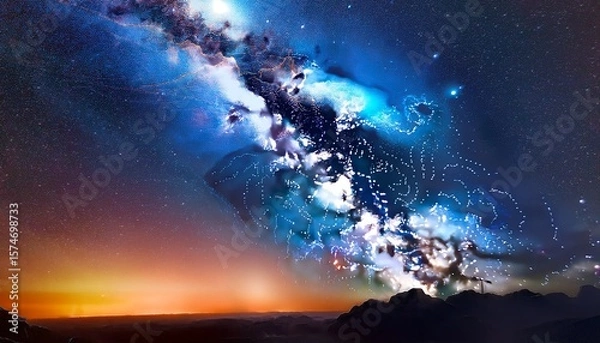 Fototapeta where nebulae and stellar matter form