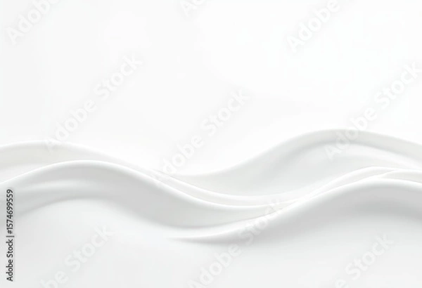 Obraz Elegant white waves on a smooth surface, perfect for backgrounds and design projects.