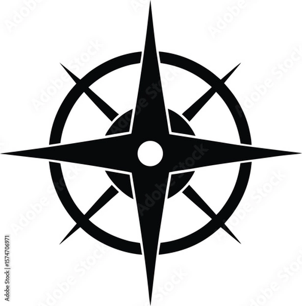 Obraz Compass Icon Vector Illustration Simple Design 