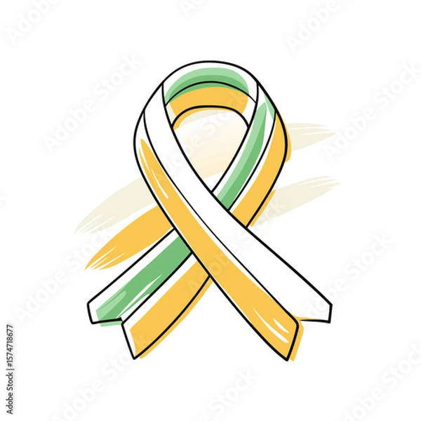 Fototapeta Unity Ribbon Symbolizing Peace Day for Social Awareness Campaigns, Blogs, Educational Resources, and Community Events  