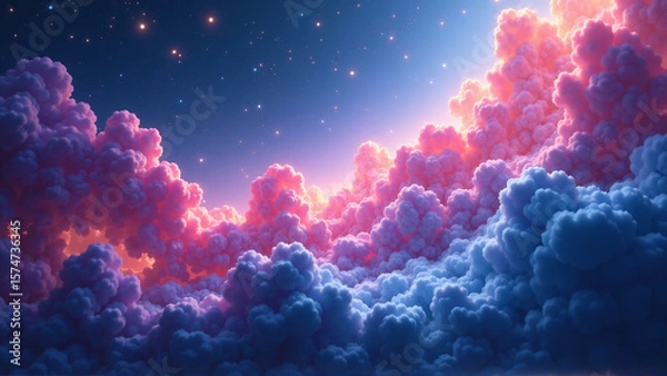 Fototapeta Cosmic Nebula Transparency Background