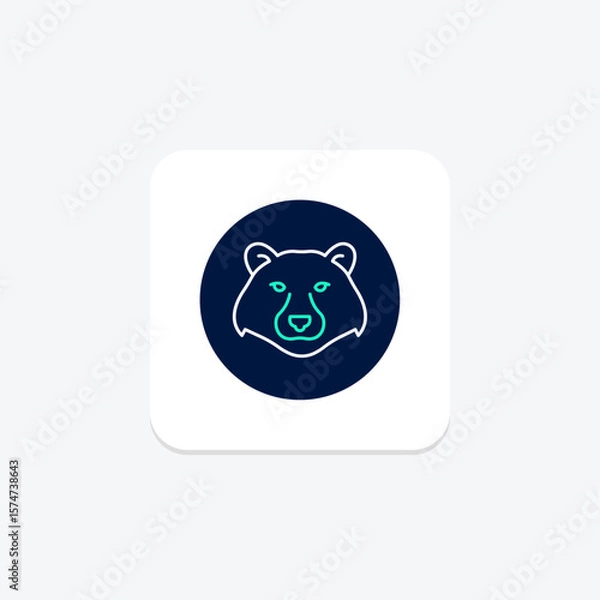 Fototapeta Bear, vector, pixel perfect, illustrator file