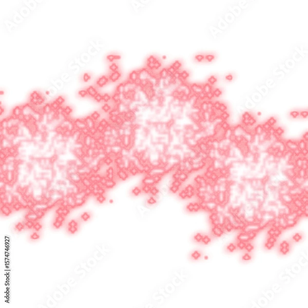 Fototapeta Vibrant red abstract glowing cloud with glitter sparkle border for festive background design PNG