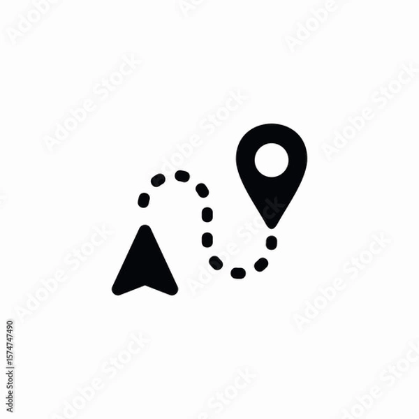 Fototapeta navigation location icon sign vector