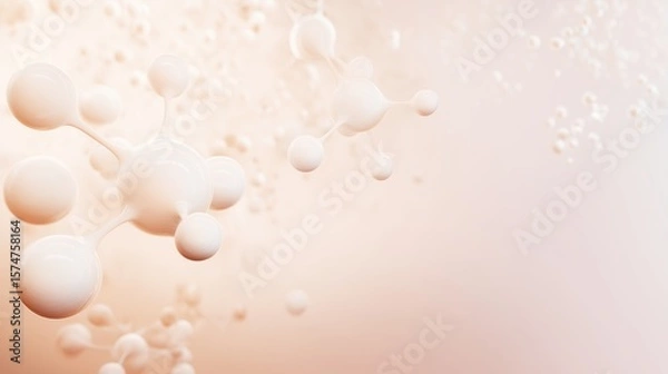 Obraz Charming collection of white balloons captured in a soft focus setting with pastel tones creating a playful and joyful atmosphere