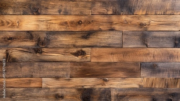 Obraz Rustic wood plank wall background