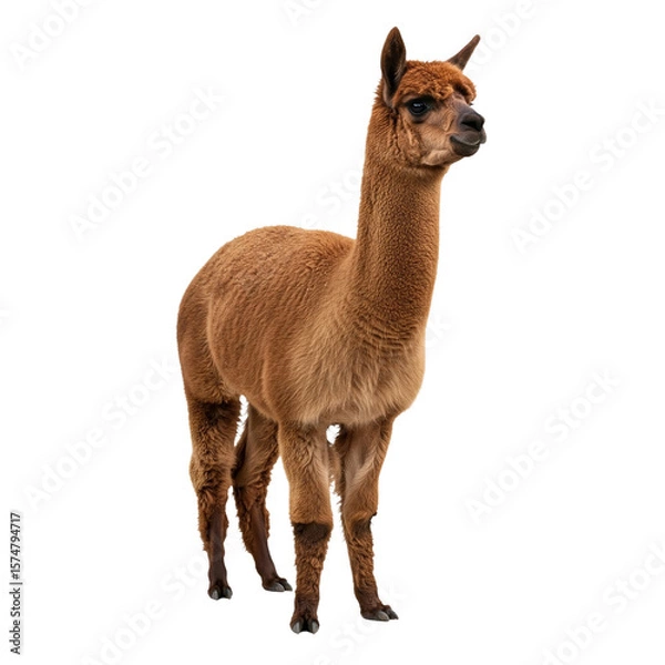 Obraz An alpaca against a transparent background