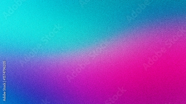 Fototapeta Fundo abstrato gradiente com textura. Arte ilustração para banner,  proteção de tela e papel de parede. Fundo para vídeos e apresentações de trabalhos. Arte para criação de flyer,. Azul e rosa