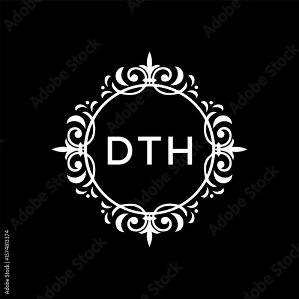 Obraz DTH Letter Initial Logo Design Template Vector Illustration