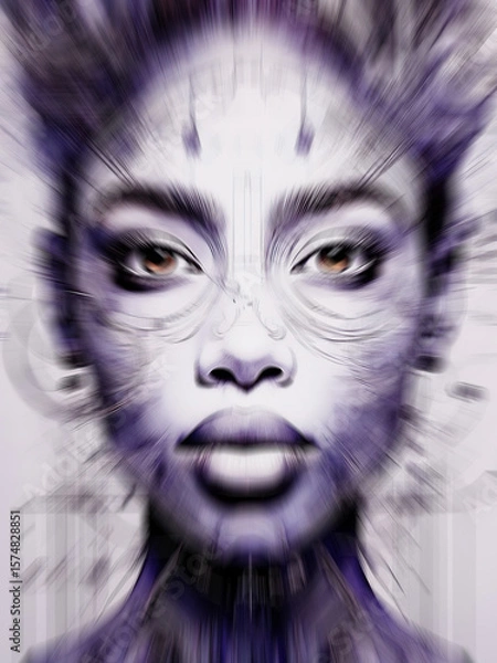 Fototapeta AI Generated image face/Photoshop effect