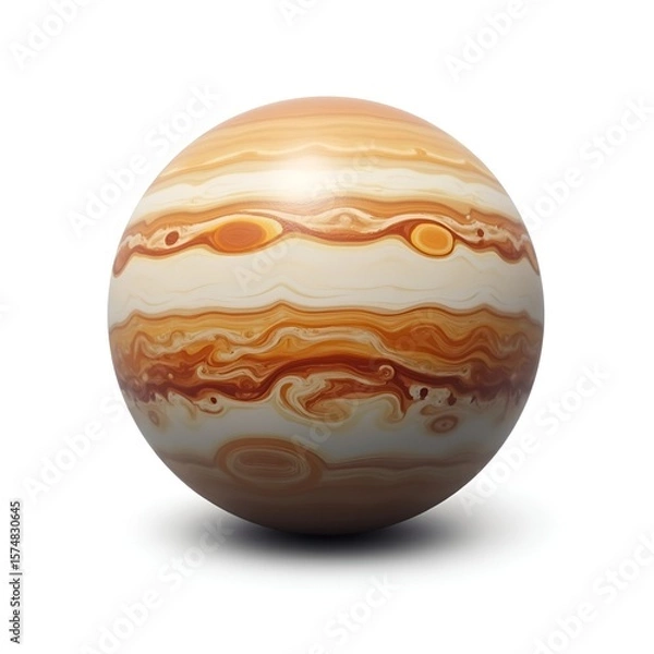 Obraz High-Resolution Jupiter Planet Globe Isolated on White or Transparent Background