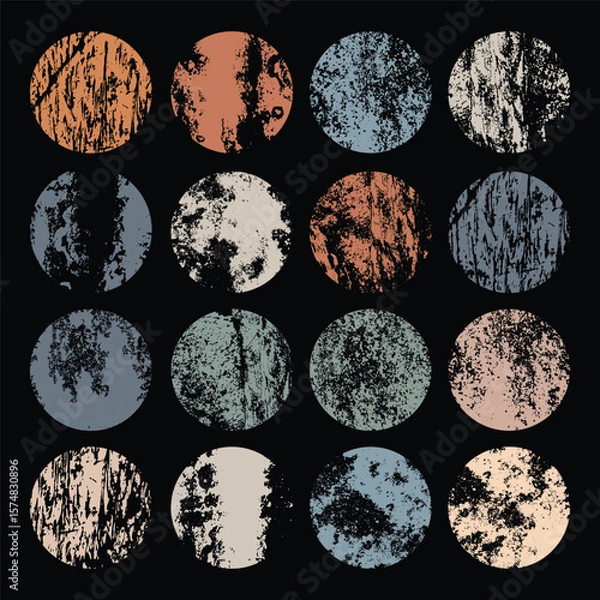 Obraz Abstract Grunge Texture with Circle Splatter Shape Design