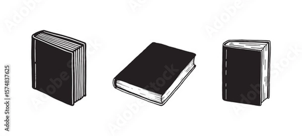 Fototapeta Variety of sketchy books icon