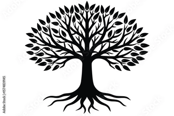 Fototapeta vector tree silhouette