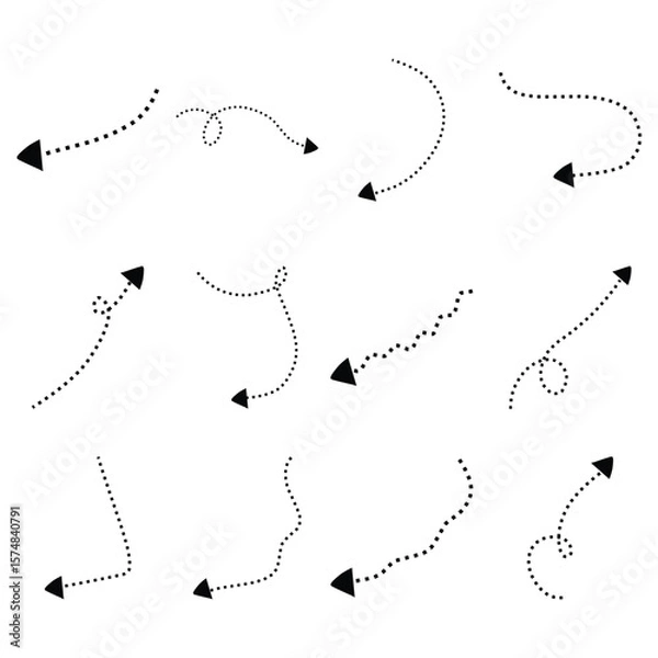Obraz Black Direction Arrow Cursor with Simple Interface Pointer Style