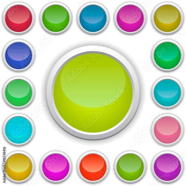 Fototapeta Set of various colored elements