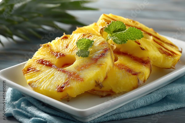Obraz Pineapple created with Generative AI Technology, ai, generative